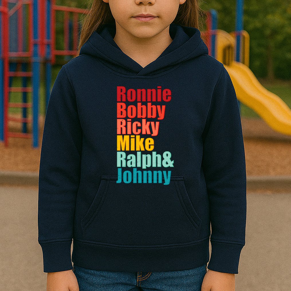 Cool Ronnie Bobby Ricky Mike Ralph And Johnny Kids Hoodie
