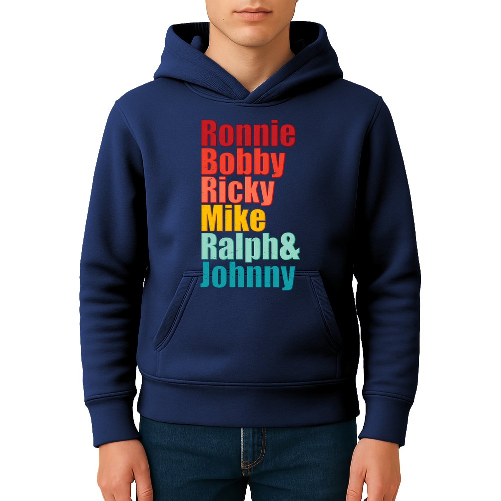 Cool Ronnie Bobby Ricky Mike Ralph And Johnny Kids Hoodie