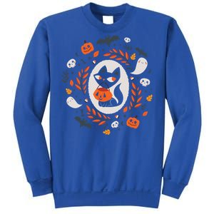 Cute Retro Black Cat Fall Halloween Gift Sweatshirt