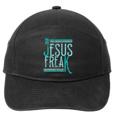 Christian Religious Bible Jesus Freak Distressed 7-Panel Snapback Hat