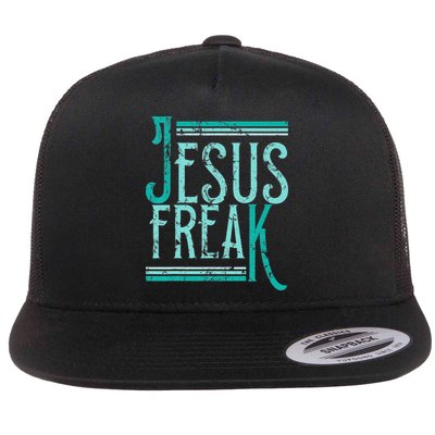 Christian Religious Bible Jesus Freak Distressed Flatbill Hat