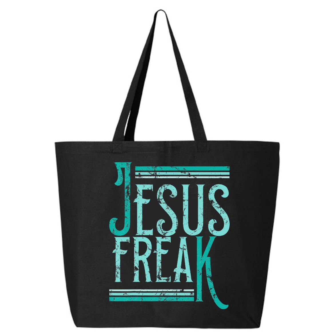 Christian Religious Bible Jesus Freak Distressed 25L Jumbo Tote