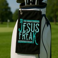 Christian Religious Bible Jesus Freak Distressed Golf Towel
