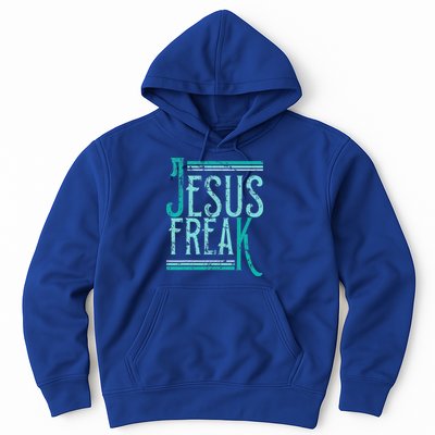 Christian Religious Bible Jesus Freak Distressed Hoodie