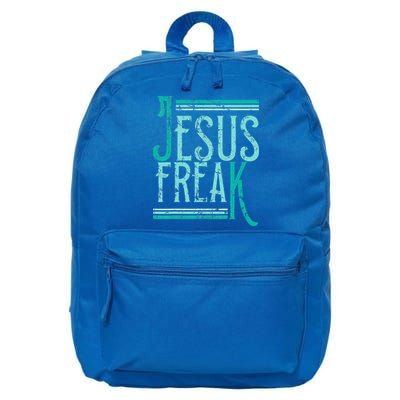 Christian Religious Bible Jesus Freak Distressed 16 in Basic Backpack