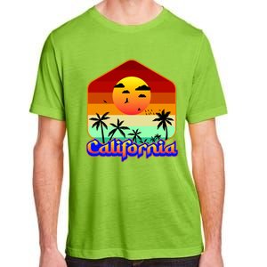 California Retro Beach Sunset Logo Adult ChromaSoft Performance T-Shirt