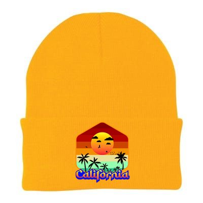 California Retro Beach Sunset Logo Knit Cap Winter Beanie