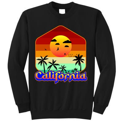 California Retro Beach Sunset Logo Sweatshirt