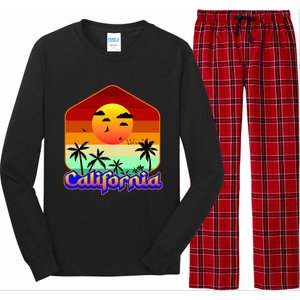 California Retro Beach Sunset Logo Long Sleeve Pajama Set