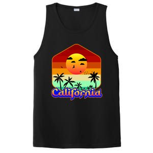 California Retro Beach Sunset Logo PosiCharge Competitor Tank