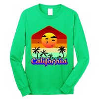 California Retro Beach Sunset Logo Long Sleeve Shirt