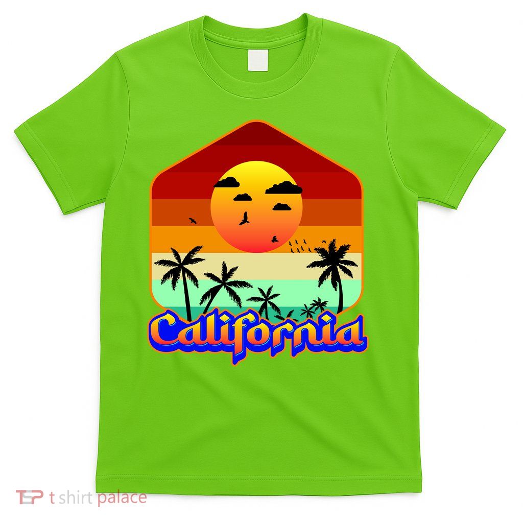 California Retro Beach Sunset Logo T-Shirt