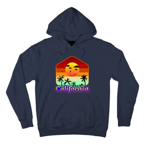 California Retro Beach Sunset Logo Hoodie