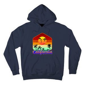 California Retro Beach Sunset Logo Tall Hoodie