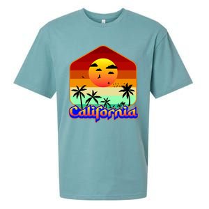 California Retro Beach Sunset Logo Sueded Cloud Jersey T-Shirt