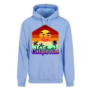 California Retro Beach Sunset Logo Unisex Surf Hoodie