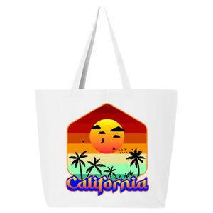 California Retro Beach Sunset Logo 25L Jumbo Tote