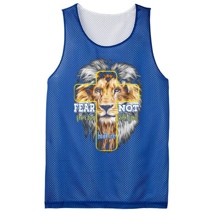 Christian Religious Bible Verse Sayings Lion Fear Scripture Mesh Reversible Basketball Jersey Tank