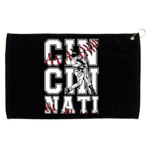 Cincinnati Retro Baseball Lover Met At Game Day Grommeted Golf Towel