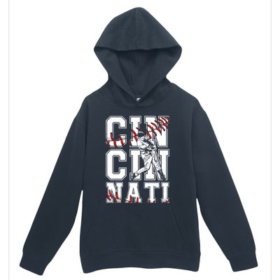 Cincinnati Retro Baseball Lover Met At Game Day Urban Pullover Hoodie