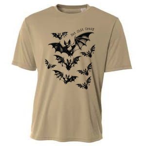 Classic Retro Bat Shit Crazy Funny Spooky Halloween Saying Cooling Performance Crew T-Shirt