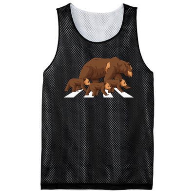 Crossing Road Bear Wildlife Wild Camping Campers Bear Mesh Reversible Basketball Jersey Tank