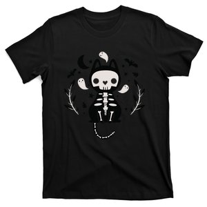 Cute Retro Black Cat Fall Halloween T-Shirt