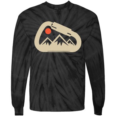 Climbing Rock Bouldering Climb Carabiner Climbers Gifts Tie-Dye Long Sleeve Shirt