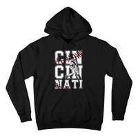 Cincinnati Retro Baseball Lover Met At Game Day Hoodie