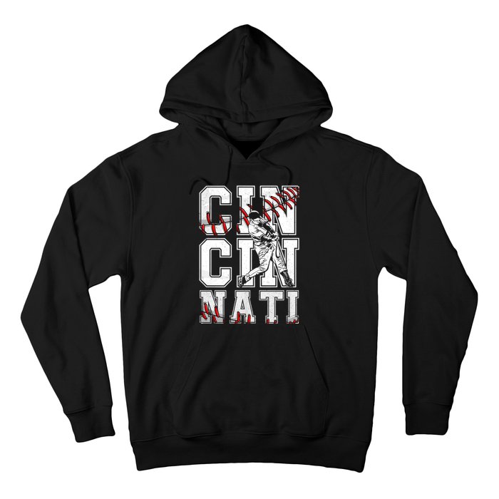 Cincinnati Retro Baseball Lover Met At Game Day Hoodie