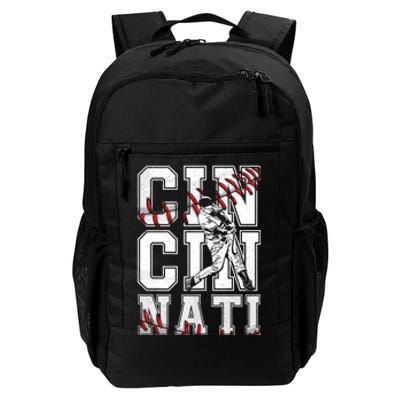 Cincinnati Retro Baseball Lover Met At Game Day Daily Commute Backpack