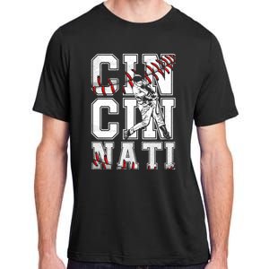 Cincinnati Retro Baseball Lover Met At Game Day Adult ChromaSoft Performance T-Shirt