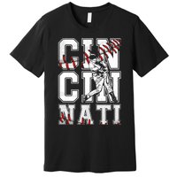 Cincinnati Retro Baseball Lover Met At Game Day Premium T-Shirt