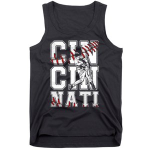 Cincinnati Retro Baseball Lover Met At Game Day Tank Top