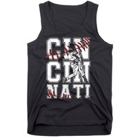 Cincinnati Retro Baseball Lover Met At Game Day Tank Top