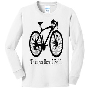 Cycling Road Bike Bicycle Funny Cyclist Kids Long Sleeve Shirt