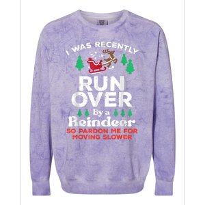 Christmas Runover By Reindeer Funny Xmas Colorblast Crewneck Sweatshirt