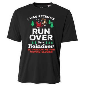 Christmas Runover By Reindeer Funny Xmas Cooling Performance Crew T-Shirt