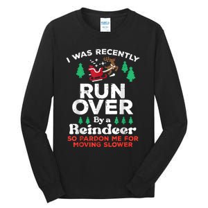 Christmas Runover By Reindeer Funny Xmas Tall Long Sleeve T-Shirt