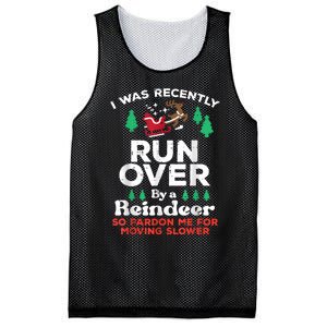 Christmas Runover By Reindeer Funny Xmas Mesh Reversible Basketball Jersey Tank