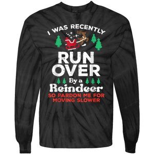 Christmas Runover By Reindeer Funny Xmas Tie-Dye Long Sleeve Shirt