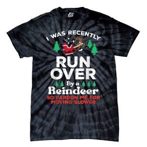 Christmas Runover By Reindeer Funny Xmas Tie-Dye T-Shirt