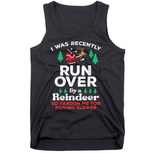 Christmas Runover By Reindeer Funny Xmas Tank Top