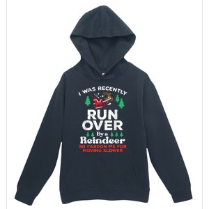 Christmas Runover By Reindeer Funny Xmas Urban Pullover Hoodie