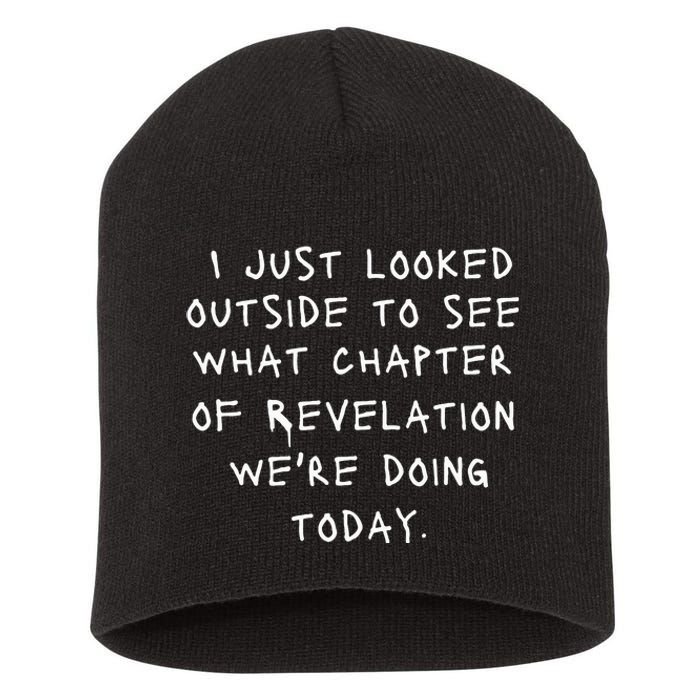 Christian Rapture Bible Revelation Jesus Joke Gift Short Acrylic Beanie