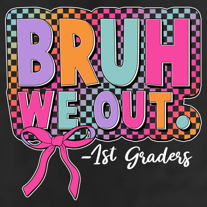 Cute Retro Bruh We Out First Graders 7 Panel Mesh Trucker Snapback Hat