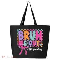 Cute Retro Bruh We Out First Graders 25L Jumbo Tote