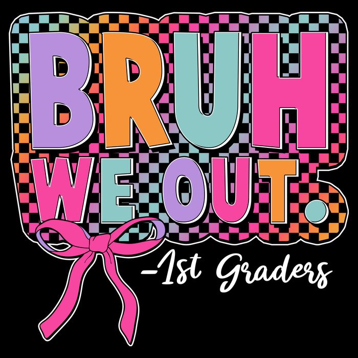 Cute Retro Bruh We Out First Graders Tall Hoodie