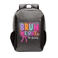 Cute Retro Bruh We Out First Graders Vector Backpack