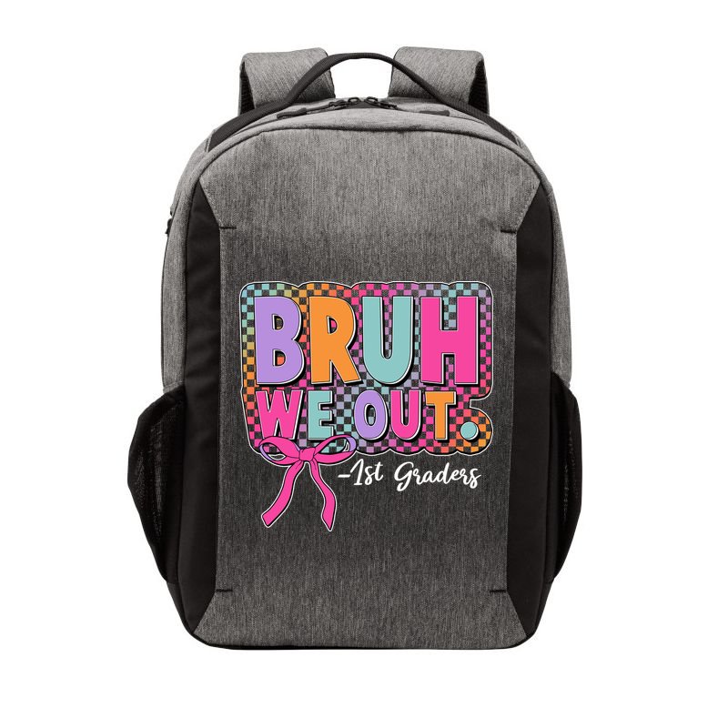 Cute Retro Bruh We Out First Graders Vector Backpack